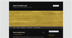 Desktop Screenshot of howtogoldleaf.com