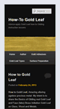 Mobile Screenshot of howtogoldleaf.com