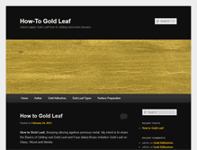 Tablet Screenshot of howtogoldleaf.com